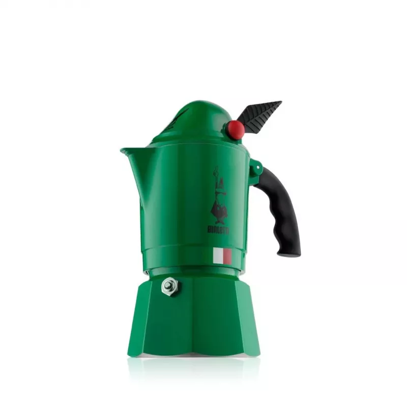Moka pot BIALETTI Moka BREAK ALPINA — 3 tassi, roheline, alumiinium, bakeliidist käepide