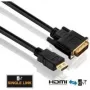 Purelink PureInstall PI3000 - Videokaabel - Single Link - HDMI / DVI - DVI-D (M) - HDMI (M) - 2 m - Kolmekordne isolatsioon - Must