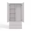 Garderoob Top E Shop SZAFA MALWA B 5 riiulit 2 hingedega ust Valge 900×500×1800 mm