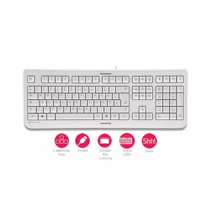 CHERRY KC 1000 klaviatuur kodus USB Šveitsi hall