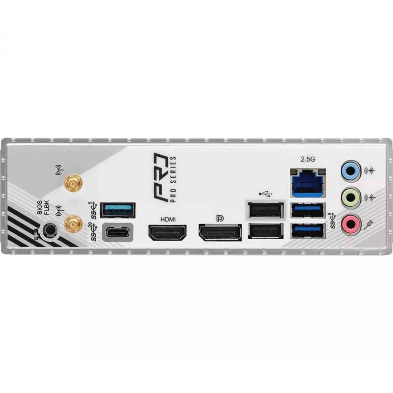 Emaplaat ASRock B860M Pro RS WiFi — Intel B860, LGA 1851, micro ATX, DDR5, 4 DIMM, 3x M.2, 2.5Gb LAN, Wi‑Fi, Bluetooth