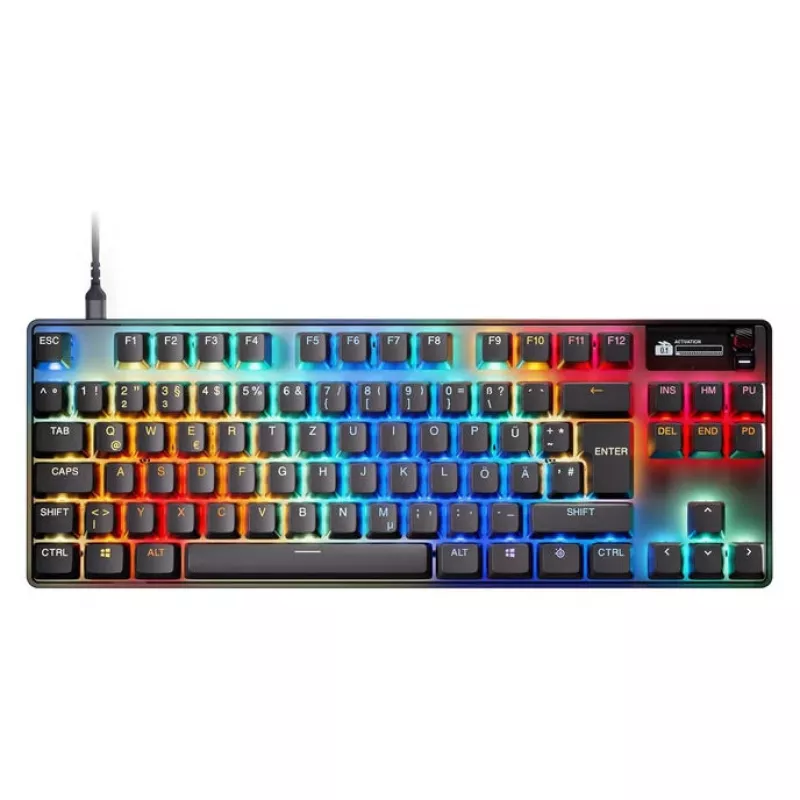 Mehaaniline mänguriklaviatuur STEELSERIES Apex Pro TKL Gen 3 OmniPoint — Numbriklahvideta, reguleeritav käivituspunkt, kompaktne paigutus