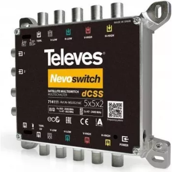 Multiswitch Televes MSU5216C 5 in 2x16 dCSS — Multiswitch satelliidi- ja maapealse jaotuse jaoks