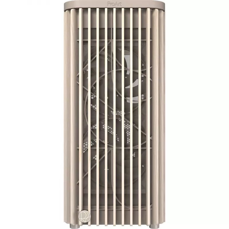 Arvutikorpus ASUS PROART PA401 WOOD TG PWM BEIGE – ATX, 503×225×412 mm, 2×3,5 tolli / 2×2,5 tolli, GPU kuni 315 mm