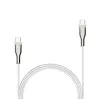 USB-punutud kaabel FIXED FIXDB-CC12-WH 100 W, valge, vastupidav punutud kest, andmeside ja toide