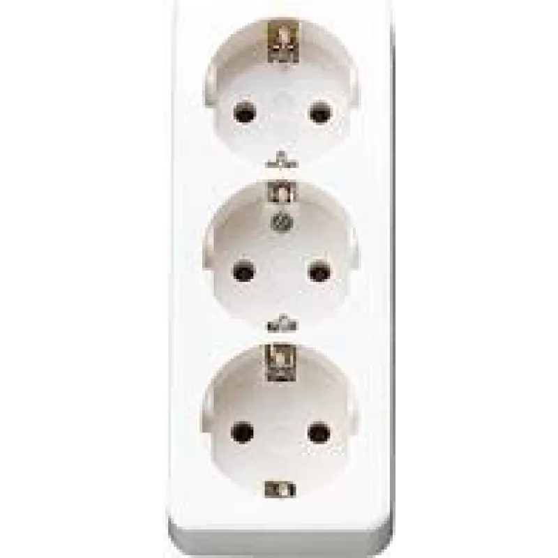 Jung Triple Schuko socket outlet without strain relief, aws 10 S 23 LA WW (10S23LAWW)