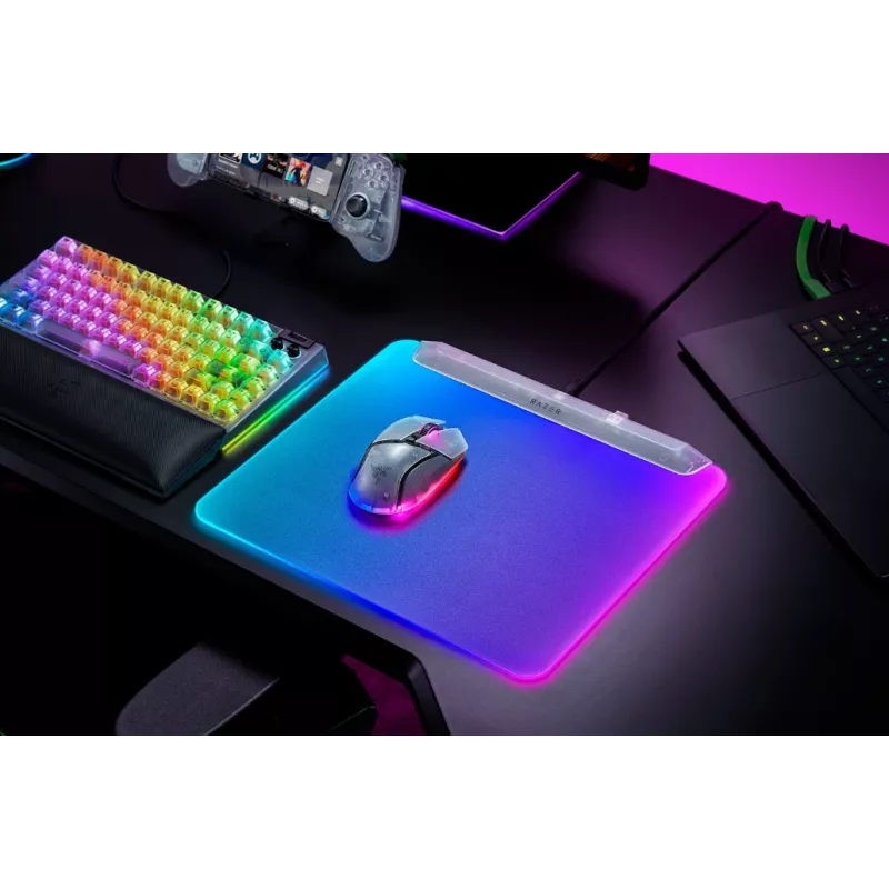 Mänguhiire matt Razer Firefly V2 Pro Valge — RGB taustvalgustusega, USB toitega, libisemiskindel alus