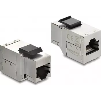 Keystone moodul DELOCK 90835, lame RJ-45, hõbedane/must, 16,2×35,9×19,6 mm