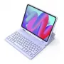 Juhtmevaba Bluetooth-klaviatuur Inateck KB04002 — QWERTY-paigutus, sisseehitatud 280 mAh aku, puuteplaat, lilla — ühildub iPad Air 11 tolli (6./7. põlvkond)