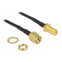 Koaksiaalkaabel DeLOCK 88876 RP-SMA Standard 0,2 m Must