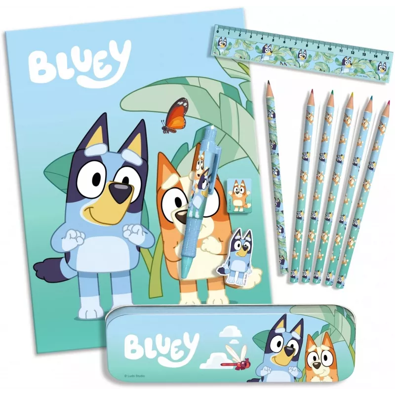 Kirjatarvete komplekt 12 tk Bluey