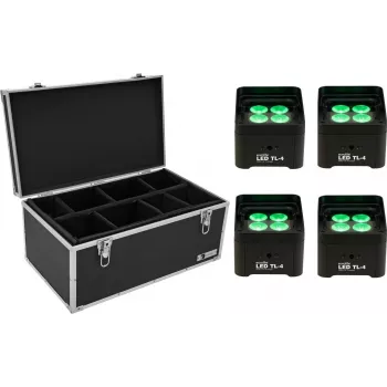 EUROLITE TL-4 LED-sõrestikuvalgustite komplekt 4 tk koos transpordikohvriga