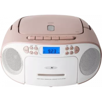 Äratuskell-raadio Reflexion RCR2260 Valge Pink — kompaktne öökapikell-raadio