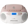 Äratuskell-raadio Reflexion RCR2260 Valge Pink — kompaktne öökapikell-raadio