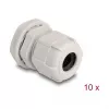 Kaablitihend M20 DELOCK, plastik, hall, 10 tk pakk