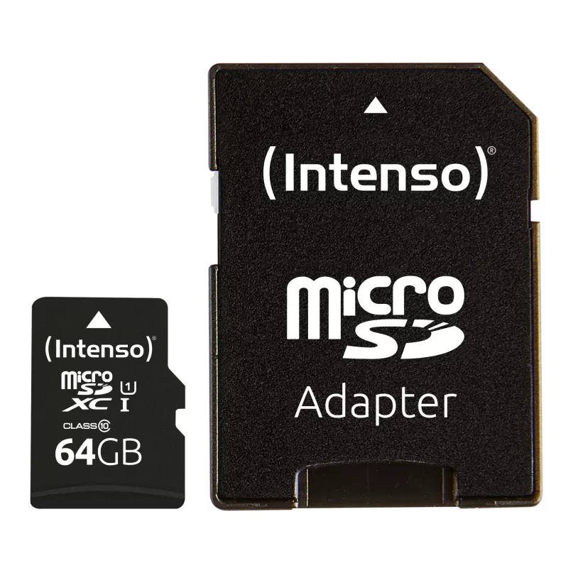 Intenso Performance - mälukaart (microSDXC koos SD-adapteriga) - 64GB - UHS-I U1 / Class10 - microSDXC UHS-I (3424490)