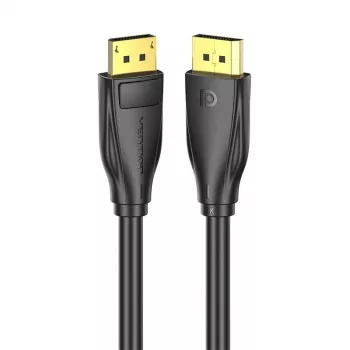 DisplayPort 1.4 kaabel Vention HCCBI, 3 m, 8K@60Hz / 4K@120Hz, 80 Gbit/s, kullatud kontaktidega, must