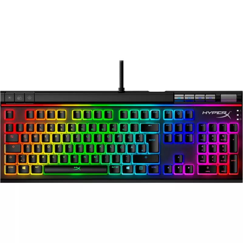 HyperX Pudding Keycaps - täiskomplekt - ABS - Must (DE paigutus) - klaviatuuri klahvikatted - ABS - Must