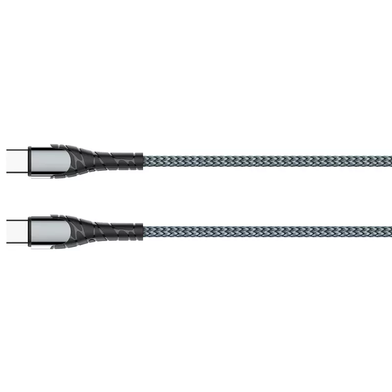 USB USB-C laadimiskaabel ColorWay CW-CBPDCC040-GR, 65W PD, 1 m, roheline