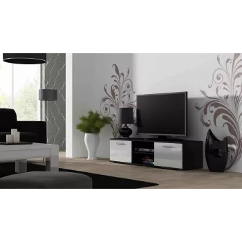 Cama TV-alus SOHO 140 must/valge läikiv