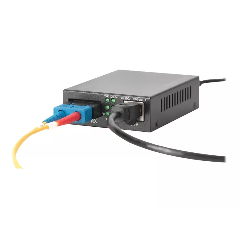 Digitus Gigabit PoE meediumimuundur, RJ45 / SC, SM, PSE