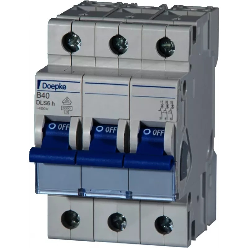 DOEPKE kaitselüliti B16A DLS-6H-B16-3-6-KA 6kA 3-pooluseline 400V B-karakteristik DLS-6H-B16-3-6-KA (09914113)