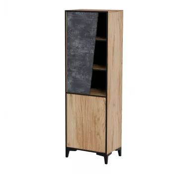 Riiul cama meble OVO 2D raamaturiiul 50×38×182.5 cm tamm/betoon