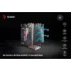 Protsessori õhkjahuti SAVIO SAVGCOVORTEXX2ARGB 4 soojustoruga, 120 mm ARGB-ventilaator, must