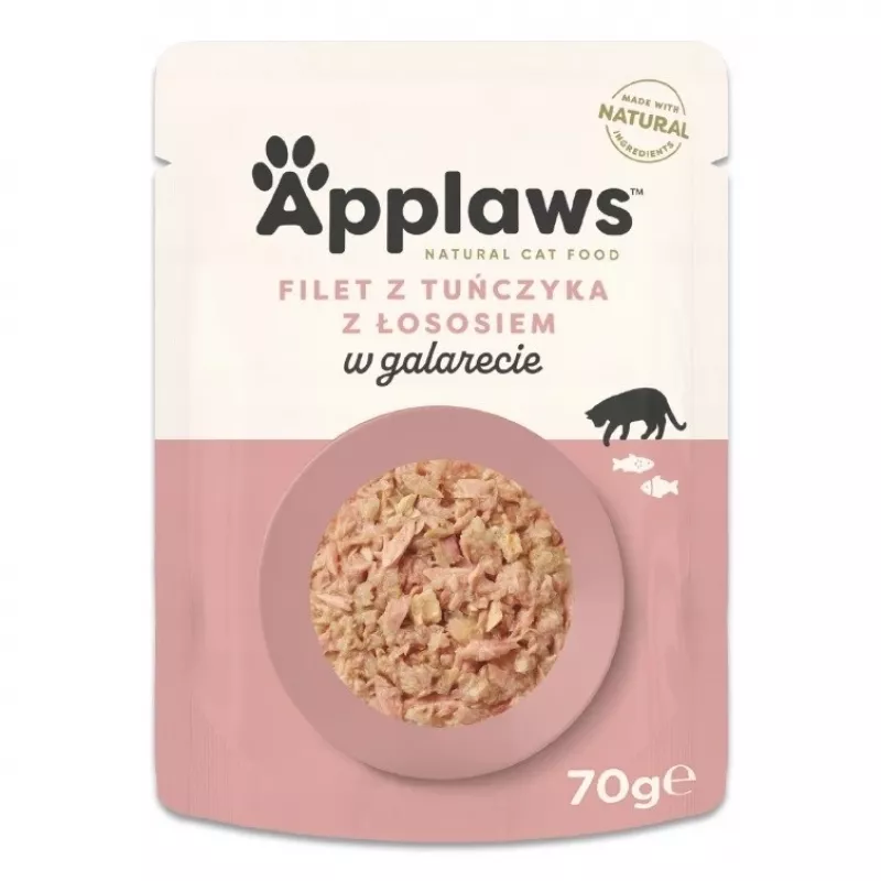 Applaws märg kassitoit tuunikala ja lõhega tarretises, 70 g