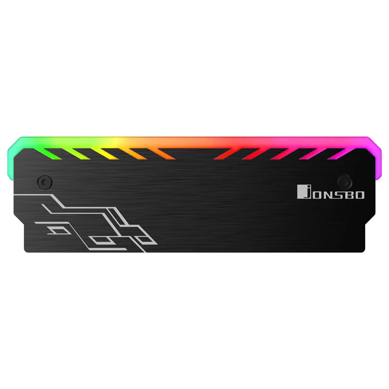 RAM-jahuti Jonsbo NC-1 RGB Must — aktiivne mälu jahutusradiaator RGB-valgustusega, madala profiiliga