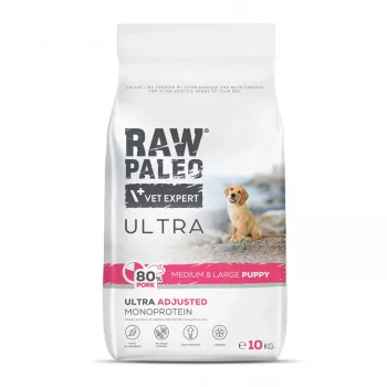RAW PALEO Ultra Pork Medium & Large Puppy - kuiv koeratoit - 10 kg