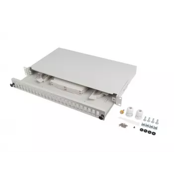 Fiiber-paigapaneel LANBERG FOP1-24SD-LQS 19 tolli 1U 24xSC dupleks 24xLC kvad
