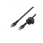 Kaabel BoostCharge USB-C/USB-C punutud silikoon 2 m, must