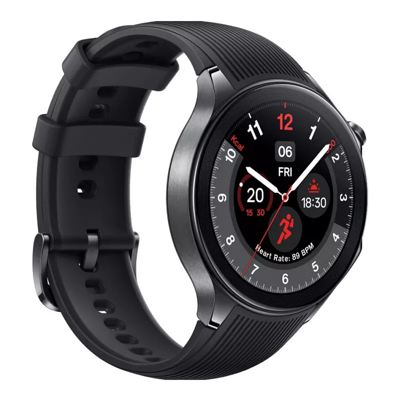 OnePlus Watch 2 - 46 mm - nutikell rihmaga - Fluoroelastomeer - Randme suurus: 140-210 mm - Ekraan 3,63 cm (1,43)