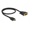 Video kaabli adapter DeLOCK 85651 0,5 m HDMI tüüp A DVI Must