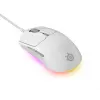 Mänguhiir STEELSERIES Rival 3 Gen 2 — optiline, 8500 DPI, juhtmega USB Type-A, paremakäeline, valge, 77 g