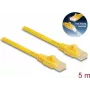 Võrgukaabel DeLOCK RJ45 kaabel Cat.6A U/UTP 5m Kollane