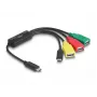 DeLOCK 4-pordiline USB 2.0 kaabliga jaotur USB USB-C kuni 3x USB-A-pesa + 1x USB-C isane