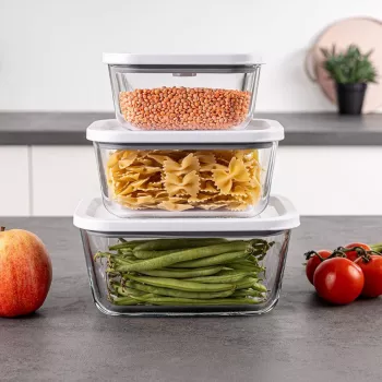 Rommelsbacher vaakumpakendaja klaasnõude komplekt VCG 1, 3-osaline (350 ml, 670 ml, 1100 ml), läbipaistev