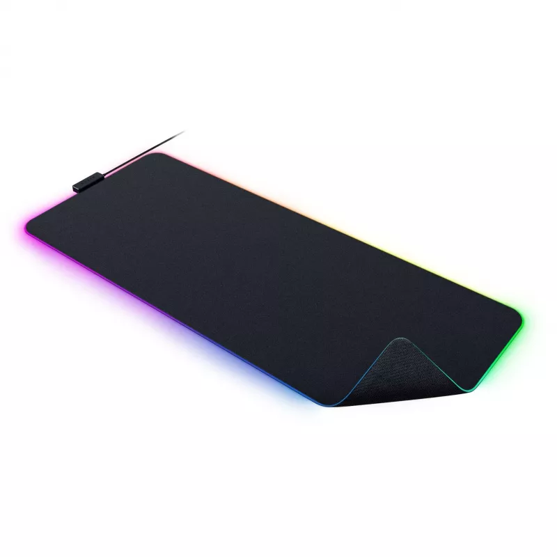 Mänguhiirematt Razer Strider Chroma – polüesterpind, 370×900 mm, must, mitmevärviline taustvalgustus