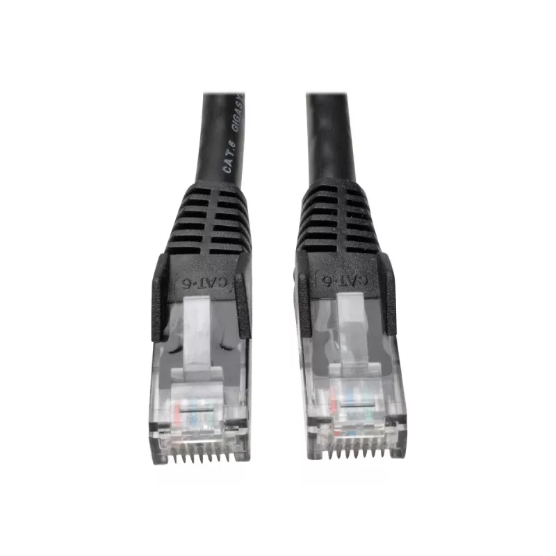 Eaton Tripp Lite Series Cat6 Gigabit Snagless Molded (UTP) Ethernet-kaabel (RJ45 M/M), PoE, must, 5 ft (1,52 m) - Paigakaabel - RJ-45 (M) kuni RJ-45 (M) - 1,52 m - UTP - CAT 6 - Mou
