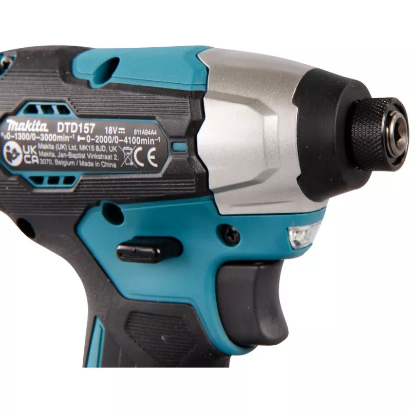 Makita DTD157Z löökmutrikeeraja 1/4 3000 p/min 140 N⋅m Must, Roheline 18 V
