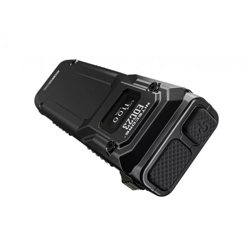 Käsilamp Nitecore EDC23 — kompaktne USB-laetav must, IP54 vee-/toimukindel, kaks LED-i, sisseehitatud aku, 0,101 kg