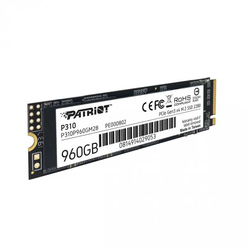 SSD-draiv Patriot Memory 960GB M.2 PCI Express 4.0 NVMe P310P960GM28