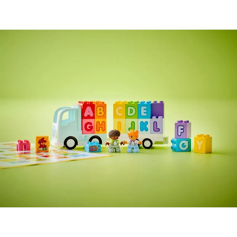 Ehitusmänguasi LEGO DUPLO 10421 ABC Truck, 36 tükki, 2 minifiguuri, vanusele 2+, mõõdud 110×140×70 mm