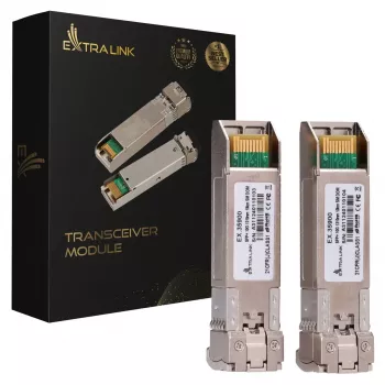 Extralink SFP+ 10G 2-pack | SFP+ moodul | 10Gbps, LC/UPC, 1310nm, 10km, ühemoodiline, DOM