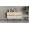 Kummut Cama Meble INSERTO 3D 143,5×40×80 cm — kašmiirviimistlus LED-ga
