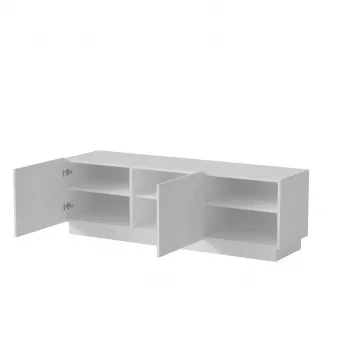 TV-kapp cama meble LIVERTI 150x42x48 cm, valge, puitlaastplaadist pealispind