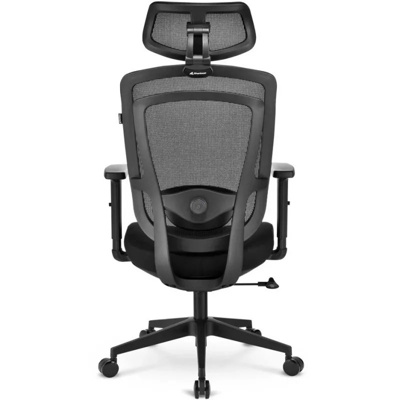 Kontoritool Sharkoon OfficePal C10 — must, ergonoomiline disain, reguleeritav kõrgus