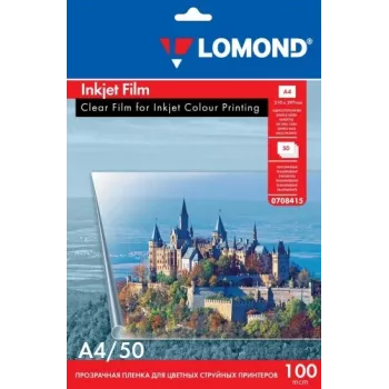 Lomond PET-kile tindiprinteritele Läbipaistev A4, 50 lehte